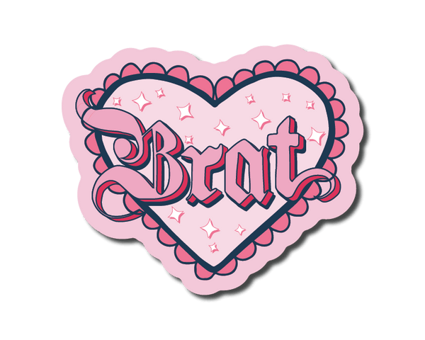 Mini Pink Bimbo Heart Sticker - Pages Peaches