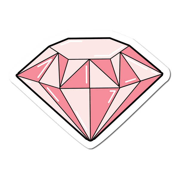 Mini Pink Diamond Sticker - Pages Peaches