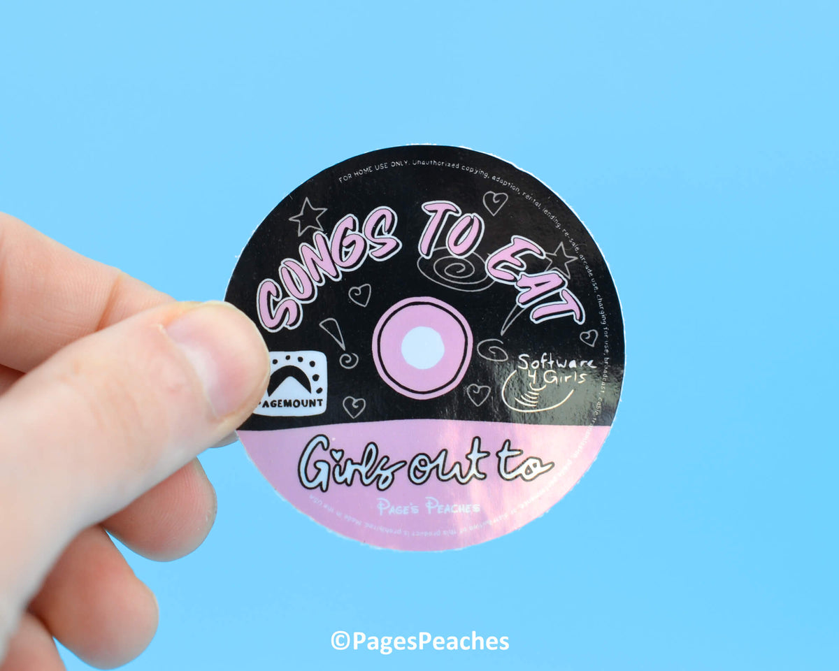 Large Holo Songs To Eat Sticker