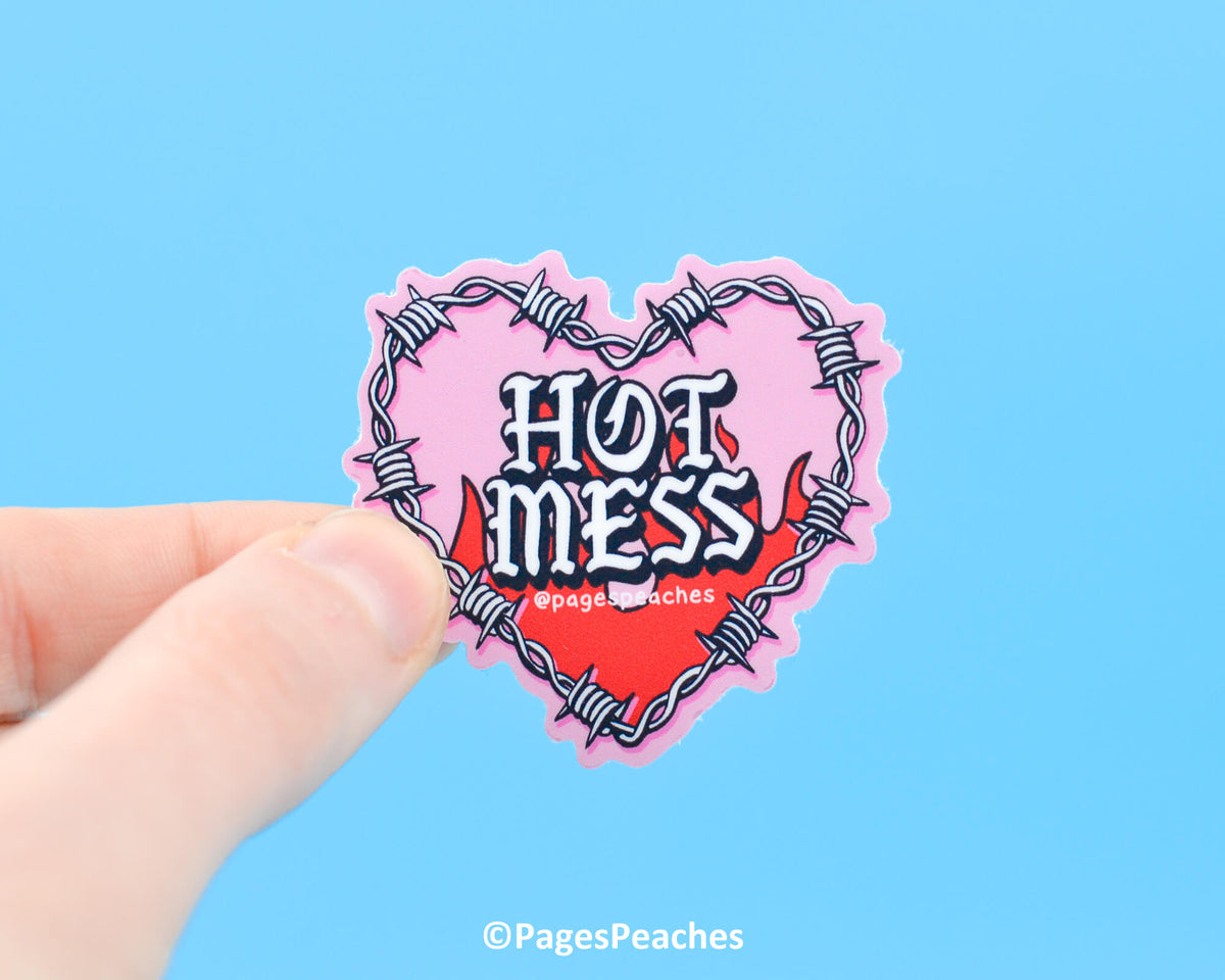 Large Hot Mess Sticker