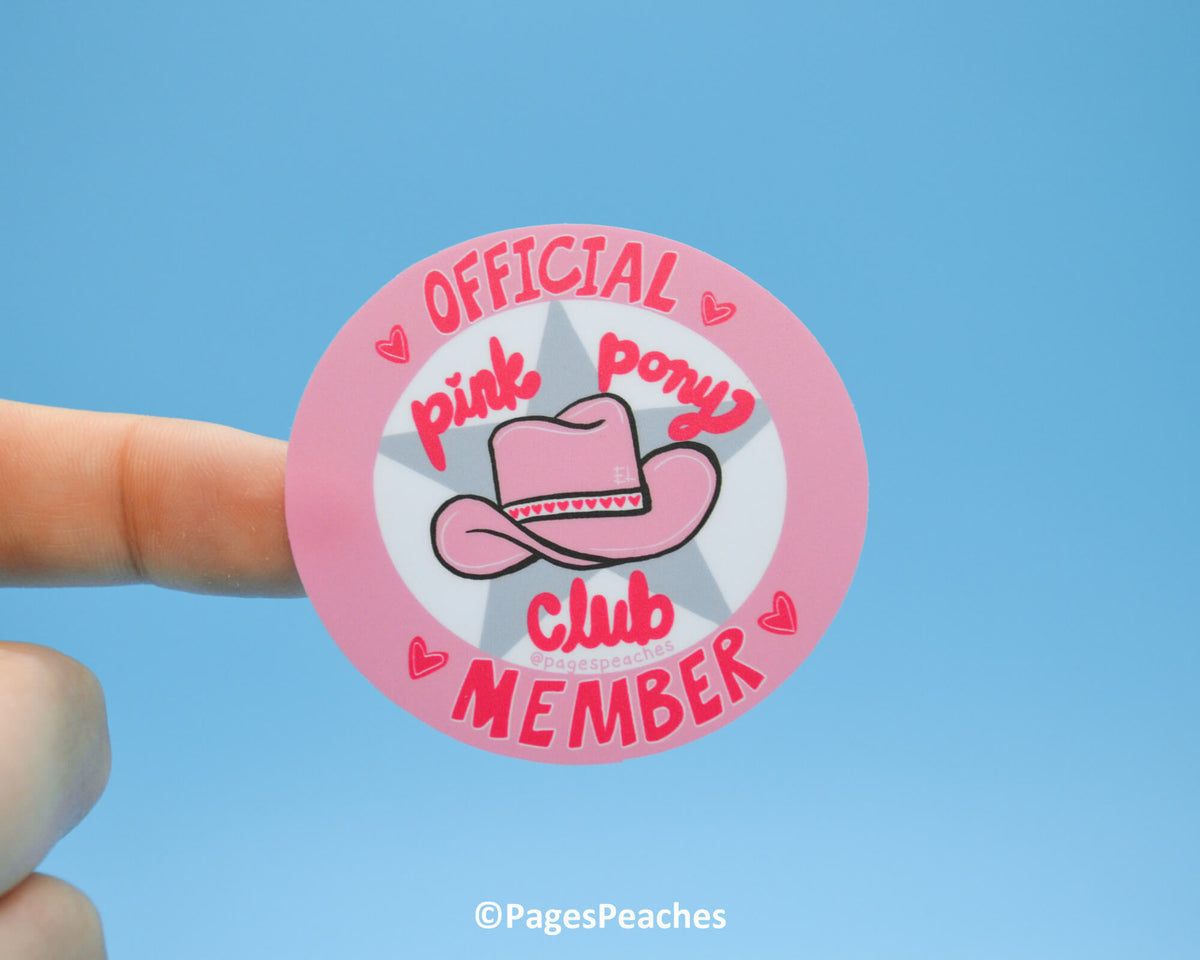 Large Pink Pony Club Sticker