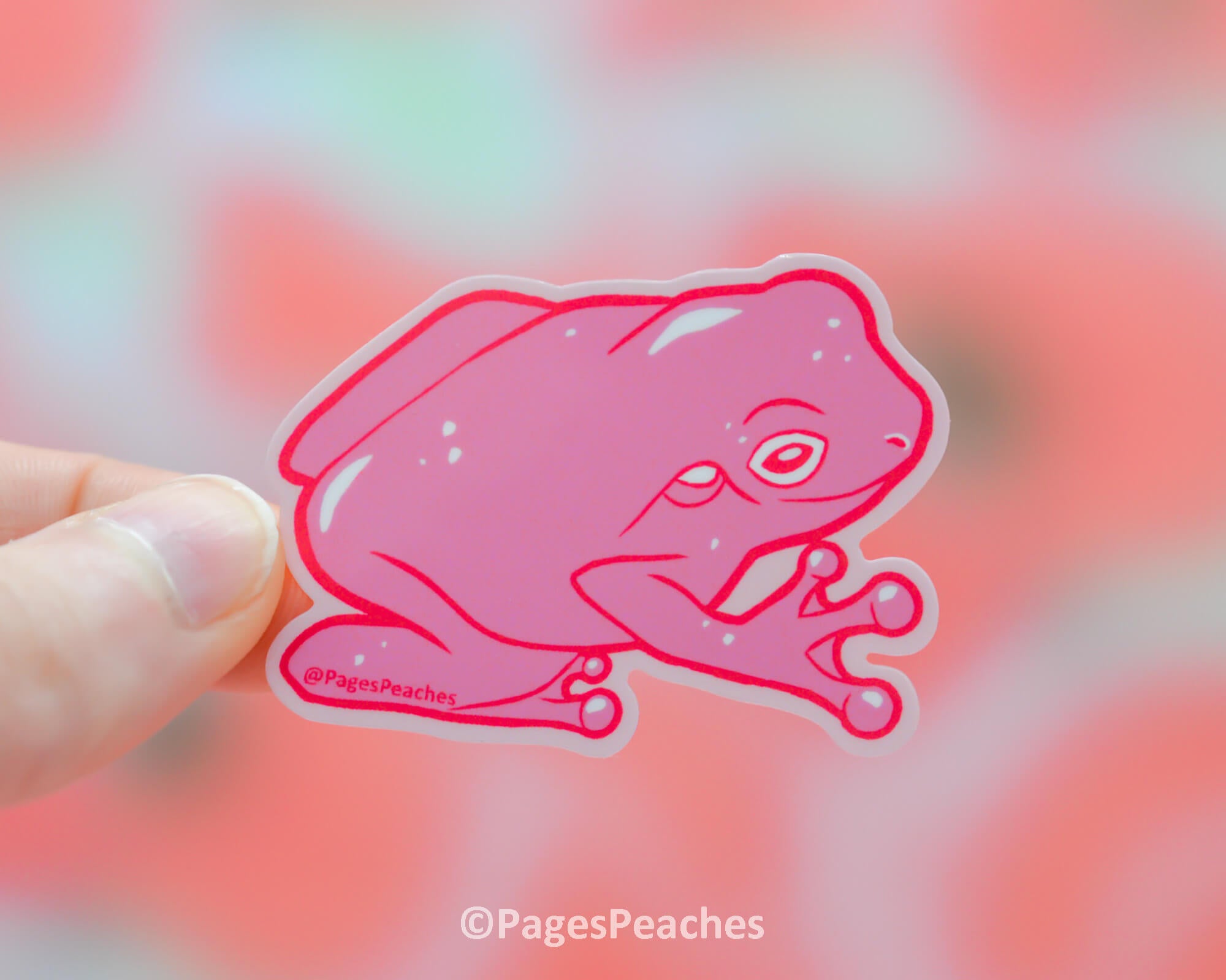 Mini Gay Frog Sticker - Pages Peaches