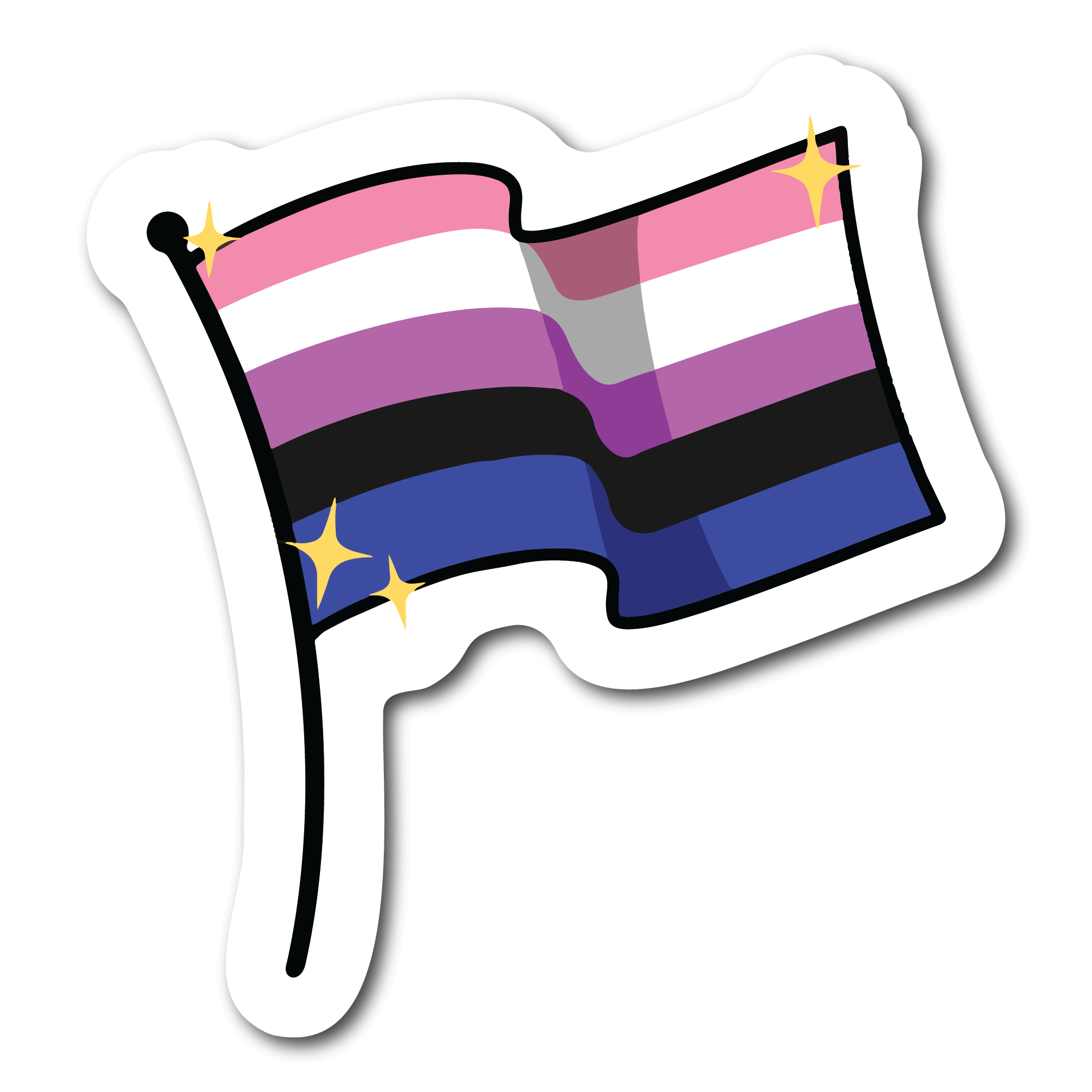 Mini Pride Flag Stickers Pages Peaches 6208